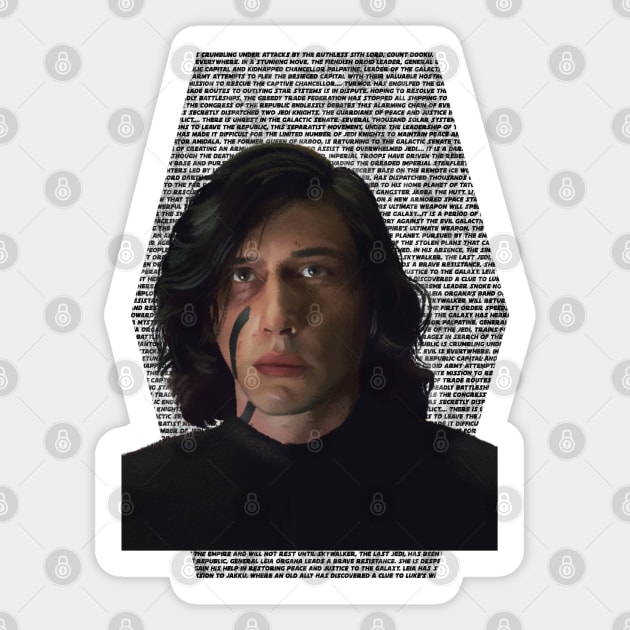 Adam Driver Portrait MTFBWY Sticker by fiatluxillust